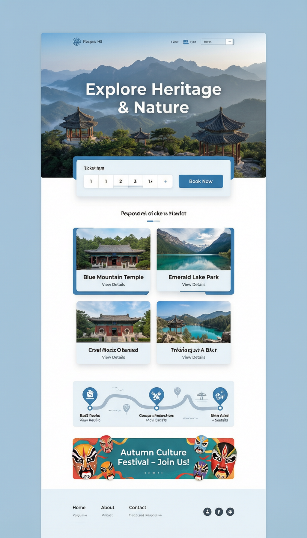文旅集团H5响应式官网首页截图